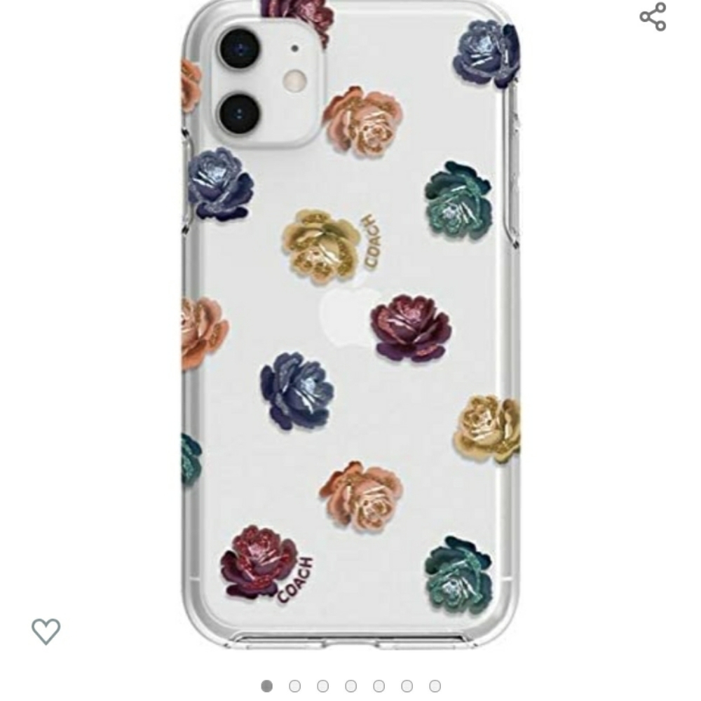 Coach Clear/Rainbow/Glitter iPhone Case